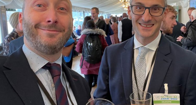 Dr Gethin Williams (NHS Highland) and Dr Adam Giangreco (University of the Highlands and Islands) at the awards