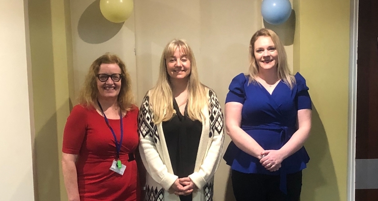 Kintyre Care Centre staff and dog