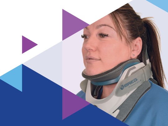 Woman Wearing Cervical Collar Around Neck