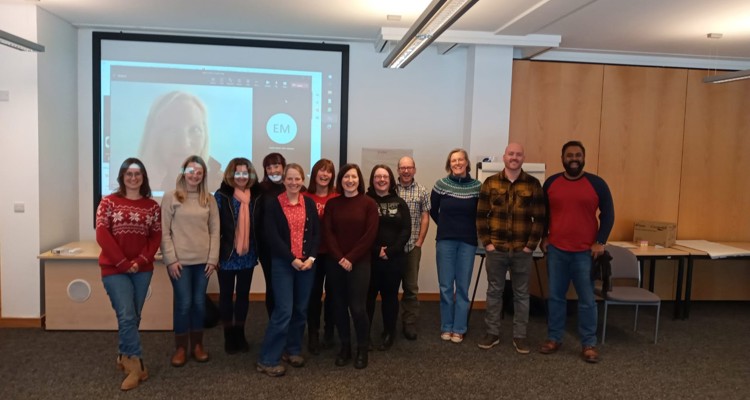 The team get together at the Centre for Health Science in Inverness 
