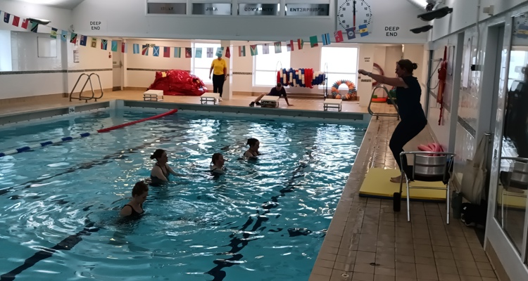 Islay aquanatal class in swimming pool