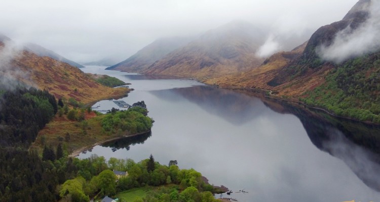 a loch and mountains view in Lochaber