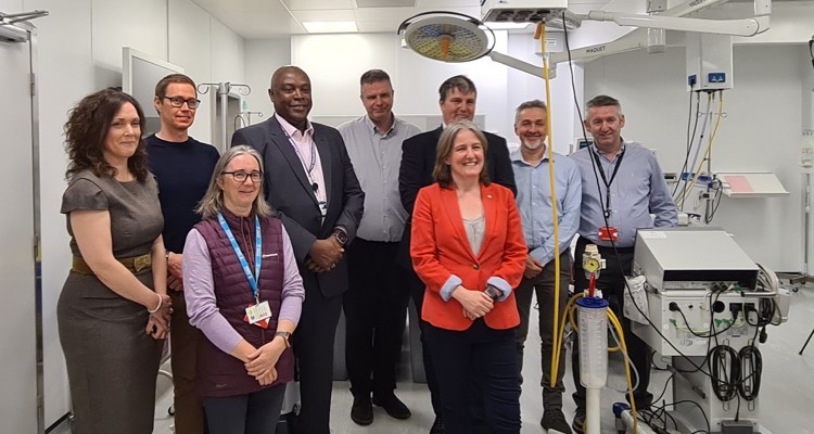 NHS staff in an operating theatre