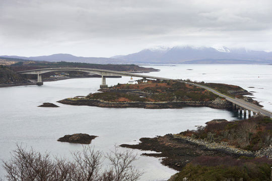aerial view of Skye Bridge