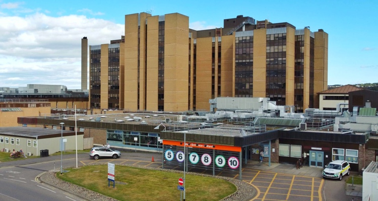 Raigmore Hospital and wards entrance
